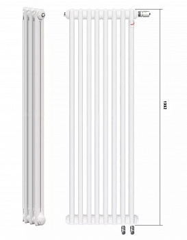  Zehnder Charleston Completto CH 2200/10 V001  RAL 9016